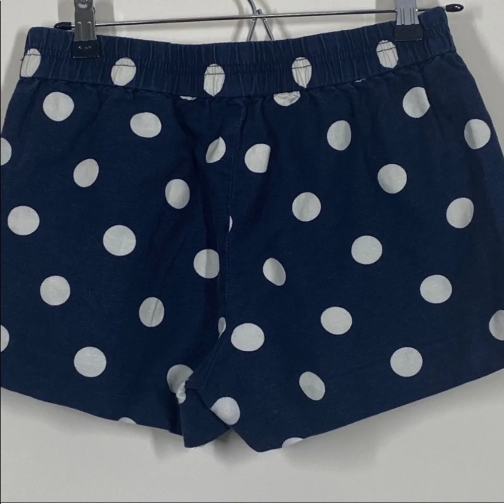J Crew Blue Polka Dots Shorts Size 4 - Picture 5 of 6